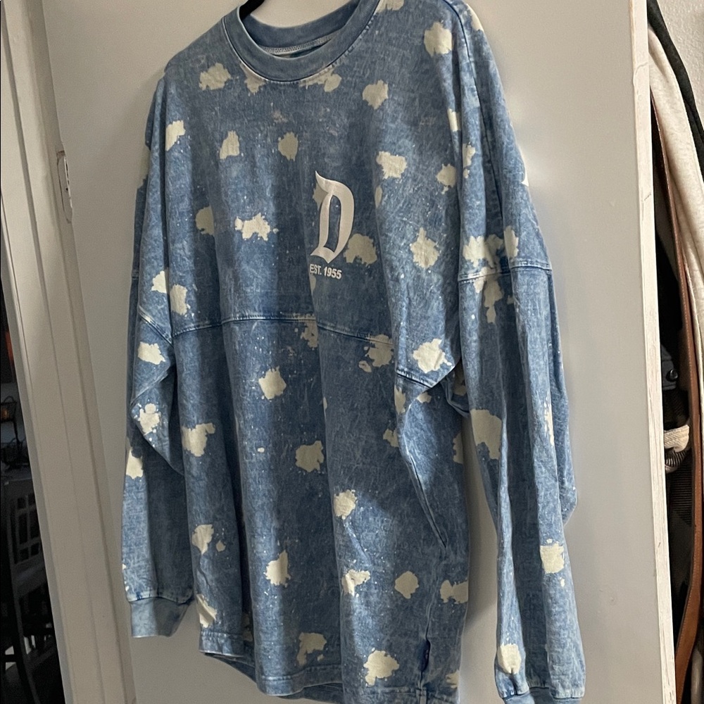Denim Blue and Cream Women's Blouse